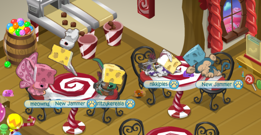 Staying connected through games: A picture showing our animal characters in the game, Animal Jam.