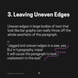 Image talking about uneven edges