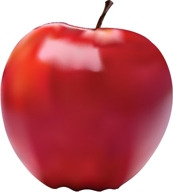Gradient Mesh Tool Illustrator - red apple