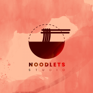 The Noodlets Studio logo — a four strands of noodles being lifted gingerly out of a bowl with a pair of chopsticks.